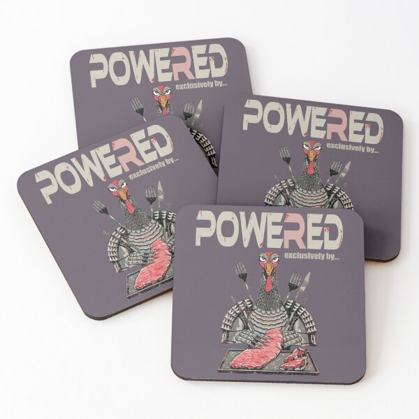 Item preview, Powered by Steaks (purplish gray background) designed and sold by bekksa.