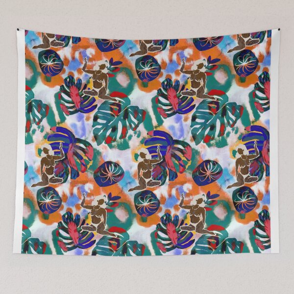 Item preview, Copy of tropical hawaian girls designed and sold by Alessandro Remo Mazzoni Remotextiles.