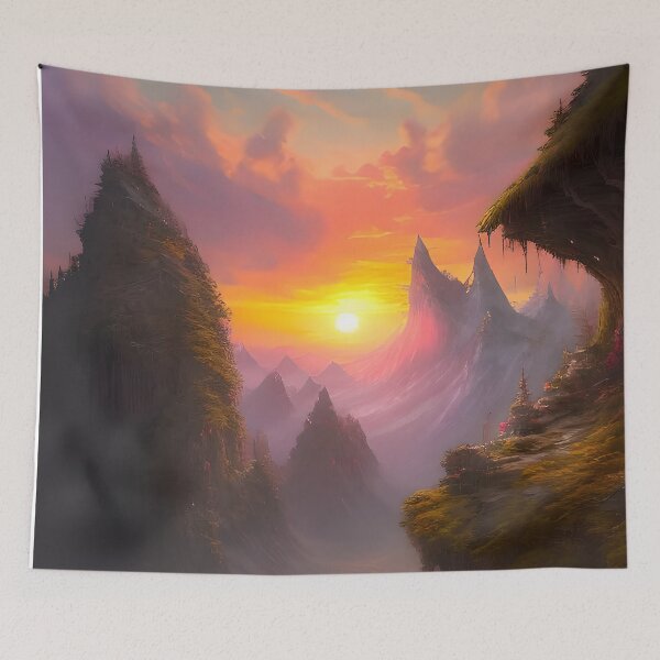 Item preview, Sunrise in pinklight mountains designed and sold by inspirebyou.
