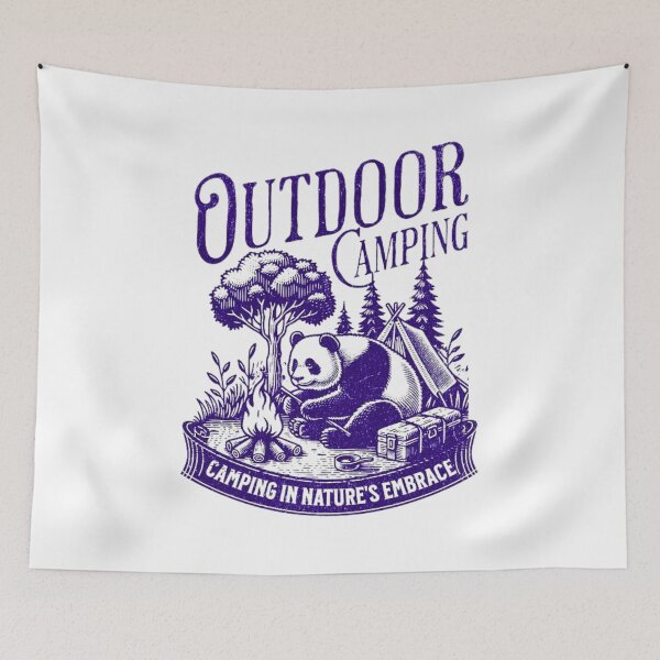 Item preview, Cozy Campfire Night with Panda, Nature's Embrace designed and sold by -DEEWOLF-.