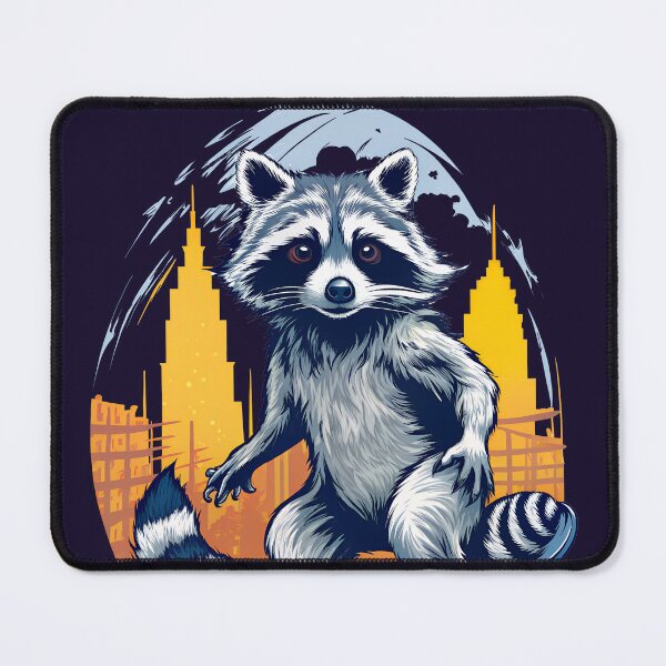 Item preview, Raccoon Skateboarding in the City designed and sold by MakeitMelo.