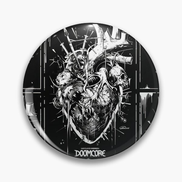 Artikelvorschau, Gothic Doomcore Herz mit Vintage Flair entworfen und verkauft von Piotrek0001.