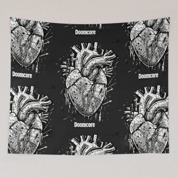 Item preview, Gothic Doomcore Heart with Vintage Flair designed and sold by Piotrek0001.