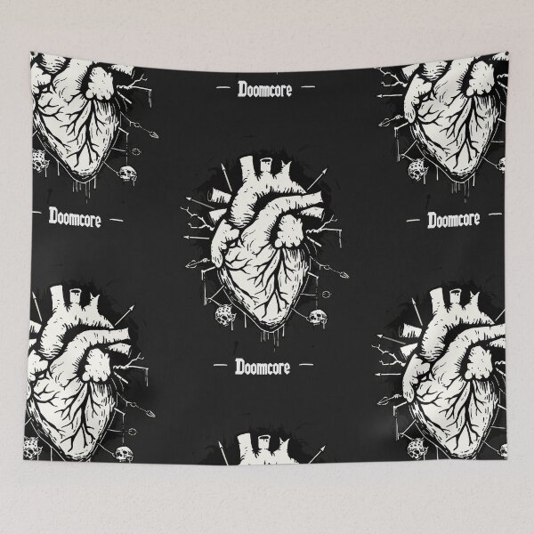 Item preview, Gothic Doomcore Heart with Vintage Flair designed and sold by Piotrek0001.