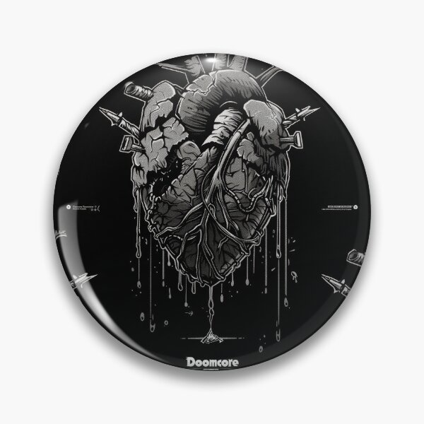 Artikelvorschau, Gothic Doomcore Herz mit Vintage Flair entworfen und verkauft von Piotrek0001.