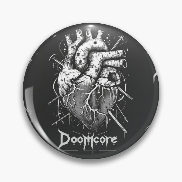 Artikelvorschau, Gothic Doomcore Herz mit Vintage Flair entworfen und verkauft von Piotrek0001.