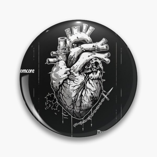 Artikelvorschau, Gothic Doomcore Herz mit Vintage Flair entworfen und verkauft von Piotrek0001.