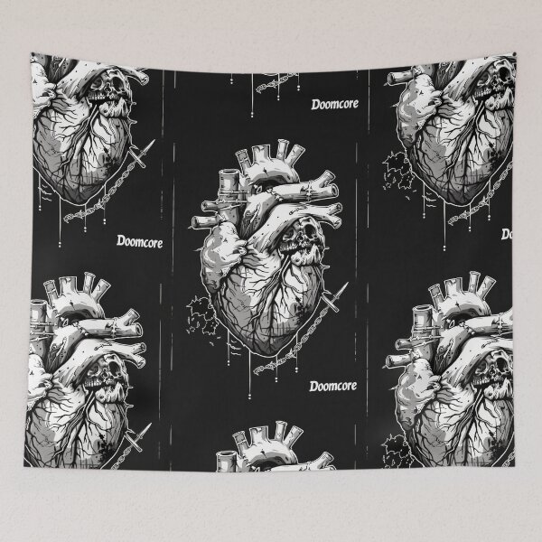 Item preview, Gothic Doomcore Heart with Vintage Flair designed and sold by Piotrek0001.