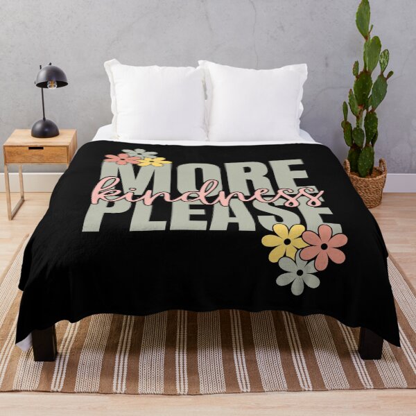 Item preview, More kindness please - floral vibes designed and sold by EvergreenWhimsy.