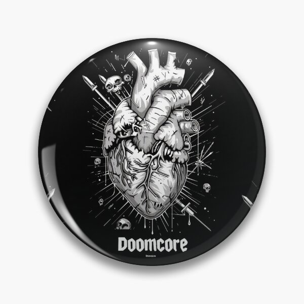 Artikelvorschau, Gothic Doomcore Herz mit Vintage Flair entworfen und verkauft von Piotrek0001.