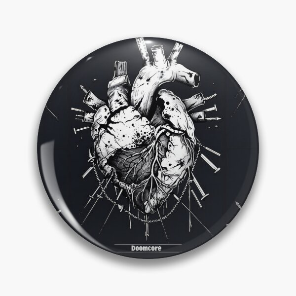 Artikelvorschau, Gothic Doomcore Herz mit Vintage Flair entworfen und verkauft von Piotrek0001.