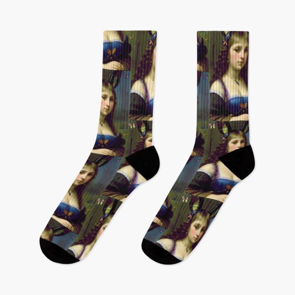 Item preview, Classic Abstract Girl and Butterflies  designed and sold by TheDarkWardrobe.