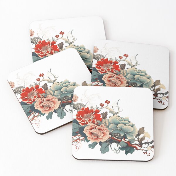 Item preview, Japanese style irezumi flowers designed and sold by filigreedigital.