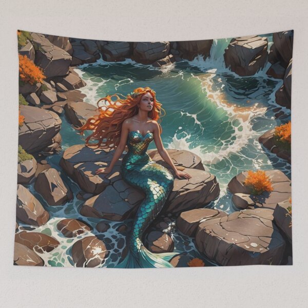 Item preview, Mermaid Sunning Herself designed and sold by Geek Girl Ohio.