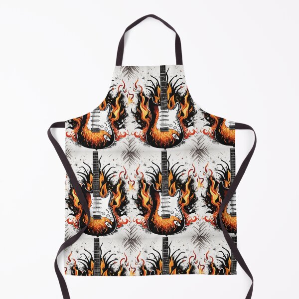 Item preview, Flaming Riffs: Electric Guitar in Flames designed and sold by MisiuKolorowy.