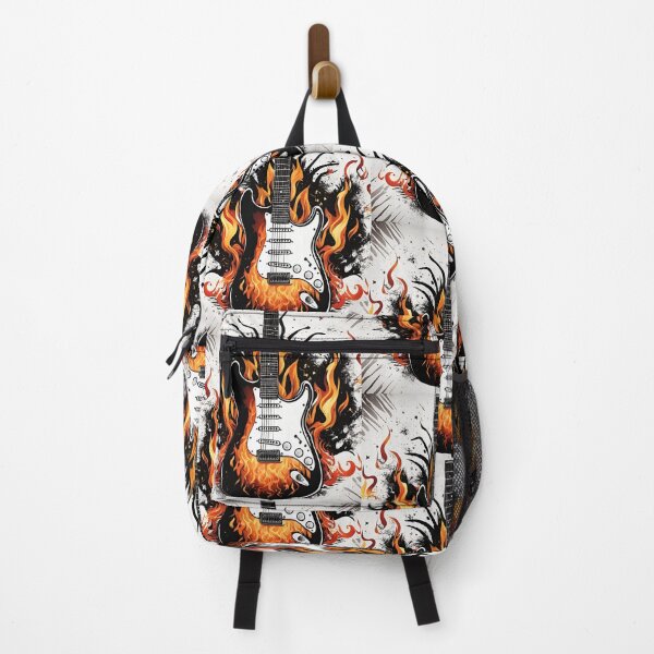 Item preview, Flaming Riffs: Electric Guitar in Flames designed and sold by MisiuKolorowy.