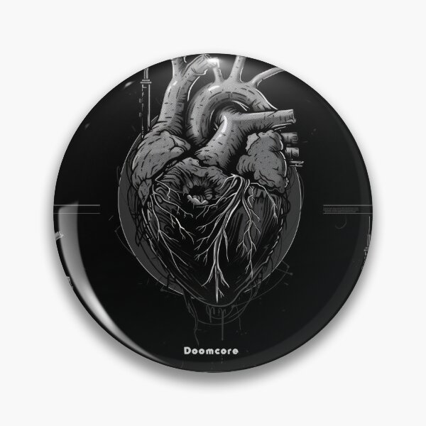 Artikelvorschau, Gothic Doomcore Herz mit Vintage Flair entworfen und verkauft von Piotrek0001.