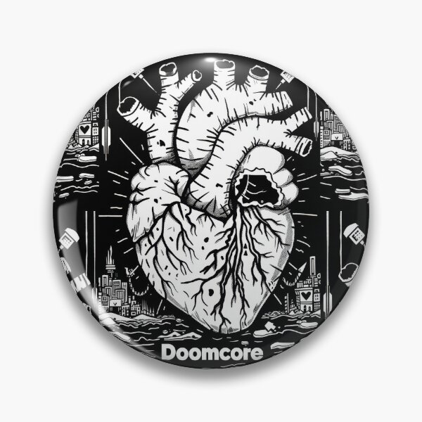 Artikelvorschau, Gothic Doomcore Herz mit Vintage Flair entworfen und verkauft von Piotrek0001.