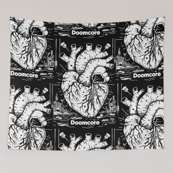 Item preview, Gothic Doomcore Heart with Vintage Flair designed and sold by Piotrek0001.