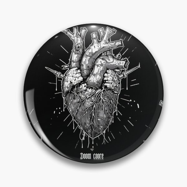 Artikelvorschau, Gothic Doomcore Herz mit Vintage Flair entworfen und verkauft von Piotrek0001.