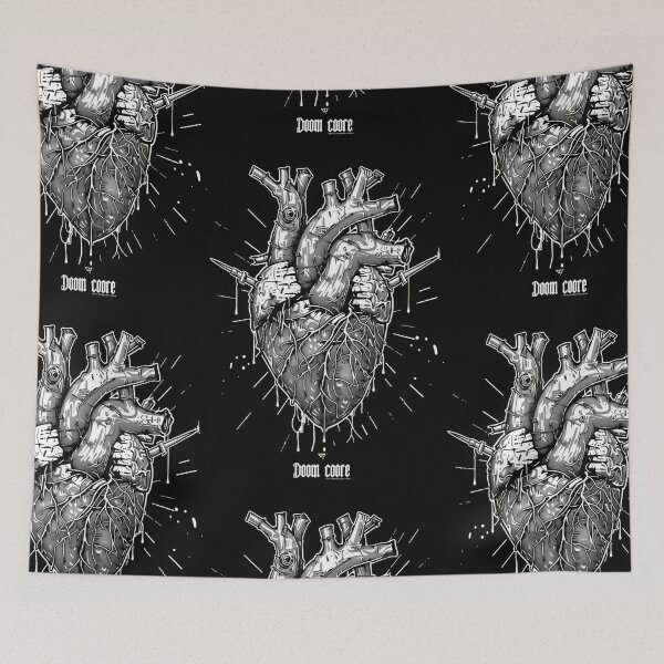 Item preview, Gothic Doomcore Heart with Vintage Flair designed and sold by Piotrek0001.