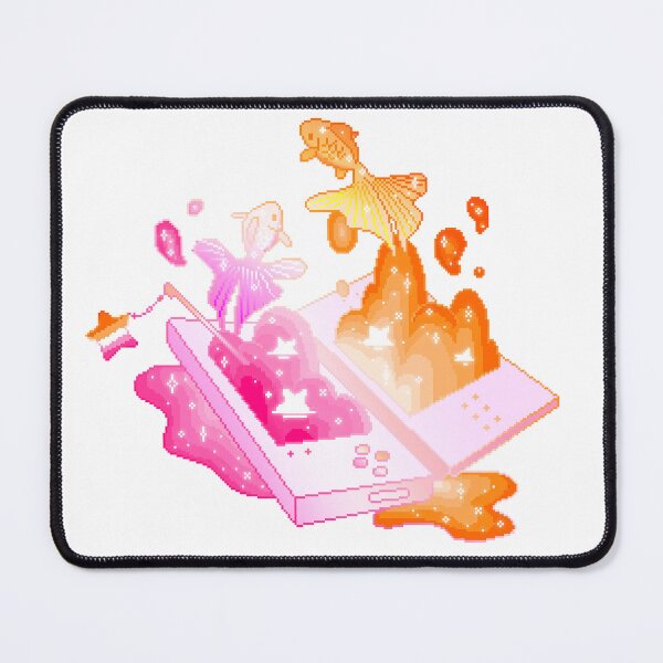 Item preview, Lesbian Flag LGBT Pride Goldfish Pixel Art designed and sold by OceanicScribble.