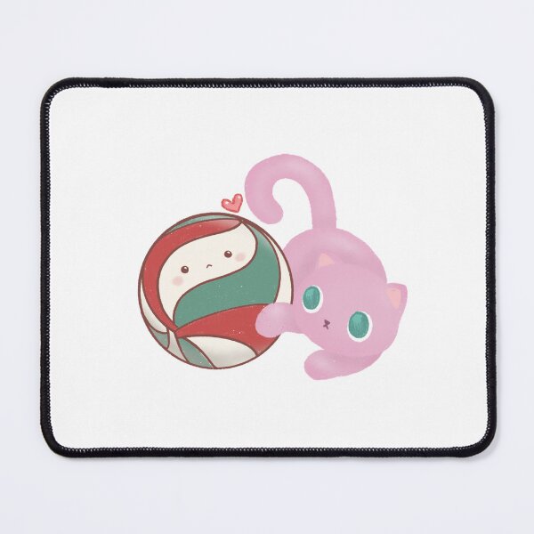Item preview, Cute Kawaii Cat and Volleyball Miya and Vilo designed and sold by bobalogy.