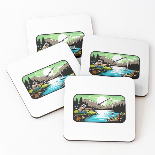 Item preview, Tranquil Mountain Fishing - Nature and Fishing Lover's designed and sold by Akioos.