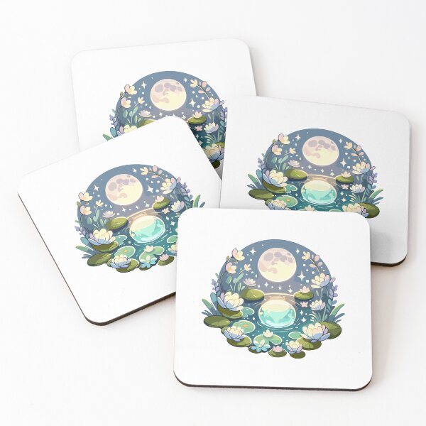 Item preview, Magical Moonlit Pond - Enchanting Floral Night designed and sold by Akioos.