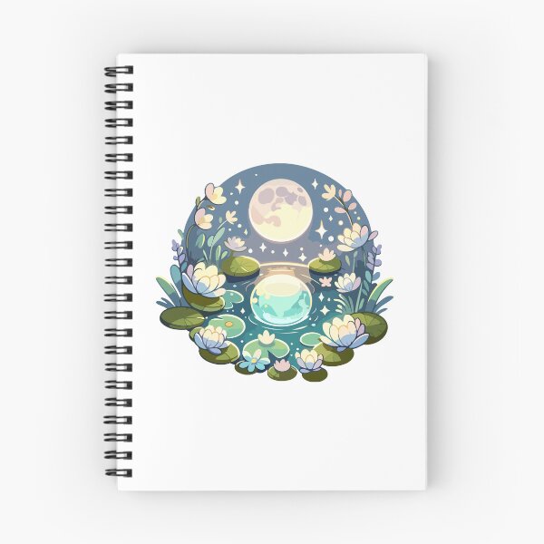 Item preview, Magical Moonlit Pond - Enchanting Floral Night designed and sold by Akioos.
