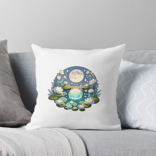 Item preview, Magical Moonlit Pond - Enchanting Floral Night designed and sold by Akioos.