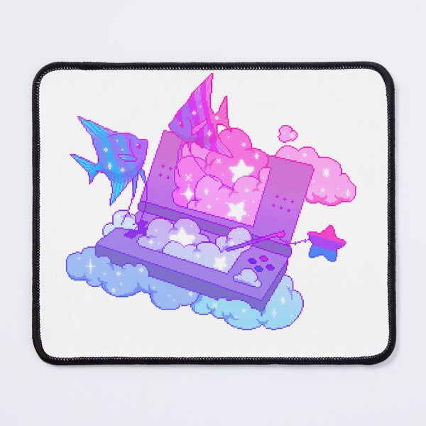 Item preview, Bisexual Flag LGBT Pride Angelfish Pixel Art designed and sold by OceanicScribble.