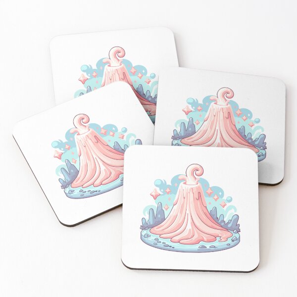 Item preview, Whimsical Pink Volcano Eruption - Fantasy Landscape designed and sold by Akioos.