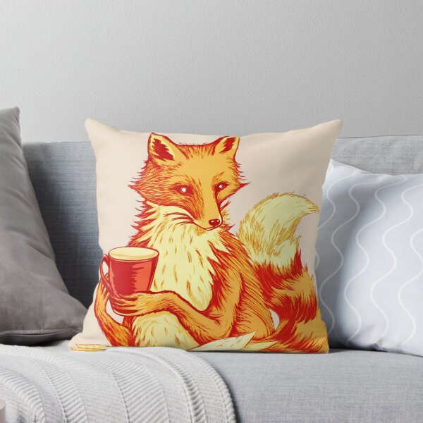 Item preview, Fox Drinking Coffee and Reading a Book designed and sold by MakeitMelo.