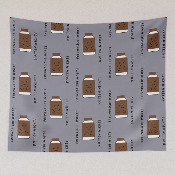Item preview, Freundliche Worte kosten nichts | Cute Drinking Bottle Illustration designed and sold by RM-Journey.