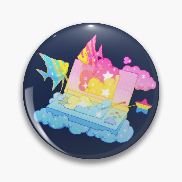 Item preview, Pansexual Flag LGBT Pride Angelfish Pixel Art designed and sold by OceanicScribble.