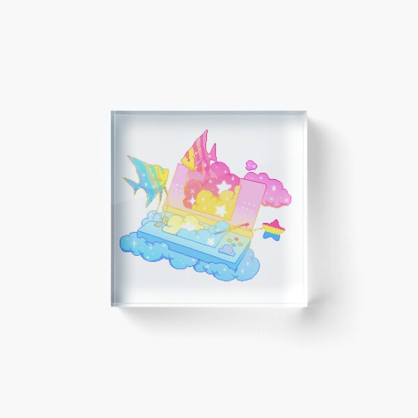 Item preview, Pansexual Flag LGBT Pride Angelfish Pixel Art designed and sold by OceanicScribble.