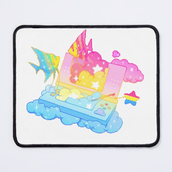Item preview, Pansexual Flag LGBT Pride Angelfish Pixel Art designed and sold by OceanicScribble.