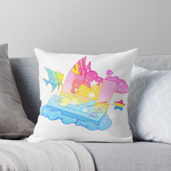 Item preview, Pansexual Flag LGBT Pride Angelfish Pixel Art designed and sold by OceanicScribble.