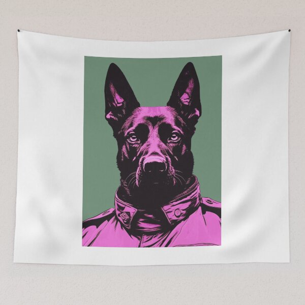 Item preview, Dutch Shepherd Military Dog in Uniform designed and sold by luvandsocial.