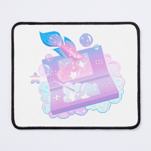Item preview, Transgender Flag LGBT Pride Betta Fish Pixel Art designed and sold by OceanicScribble.