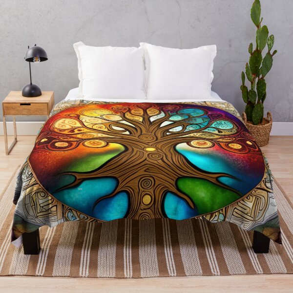 Item preview, Multicolor tree of life mandala designed and sold by MandalasShops.