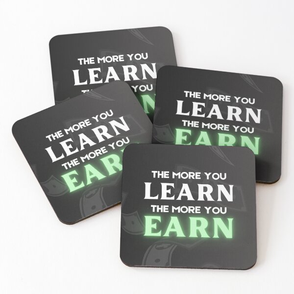 Item preview, The More You Learn The More You Earn Men's Money Poster designed and sold by SantisLab.