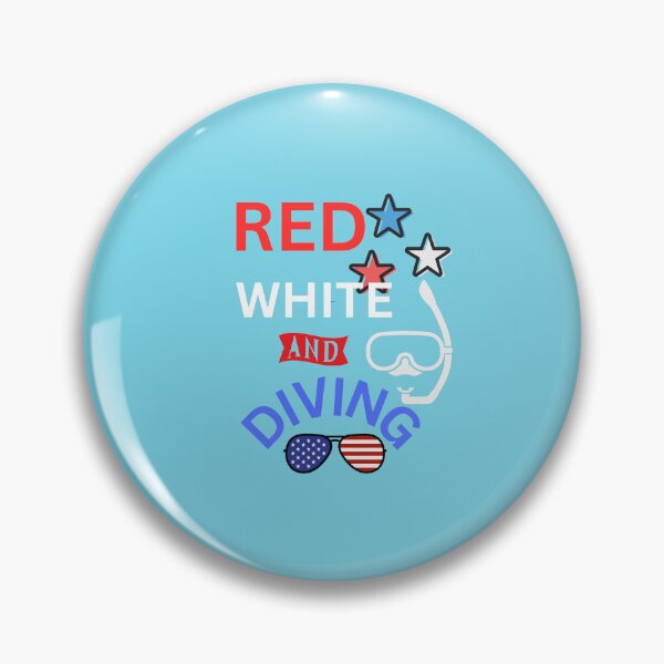 Item preview, Red , white and dive, gift for a sports person on the 4th of july designed and sold by seahorse crossing.