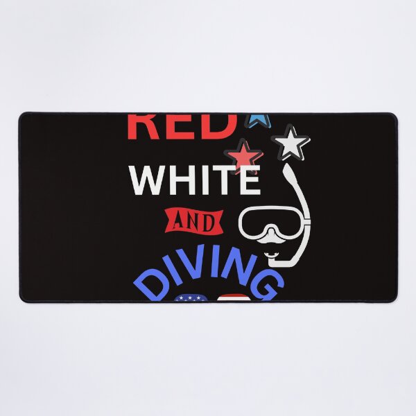 Item preview, Red , white and dive, gift for a sports person on the 4th of july designed and sold by seahorse crossing.