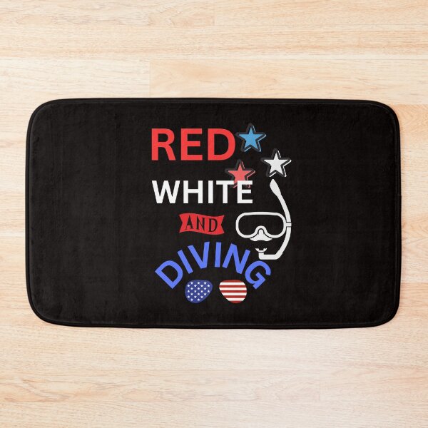 Item preview, Red , white and dive, gift for a sports person on the 4th of july designed and sold by seahorse crossing.