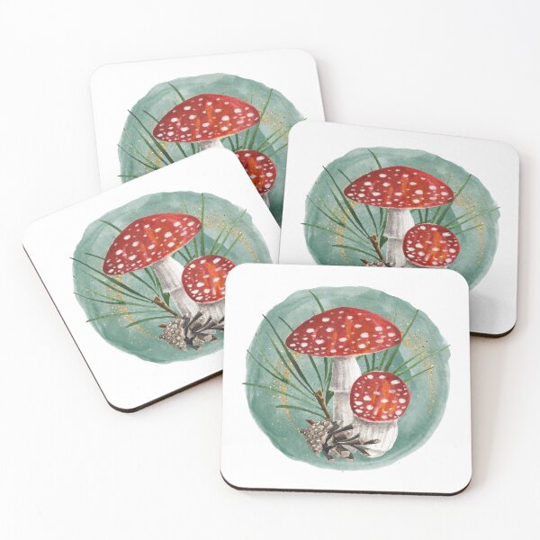 Item preview, Fly Agaric Amanita Muscaria toadstool Pine Needles and Pine Cone designed and sold by WildWoodlandWitch.