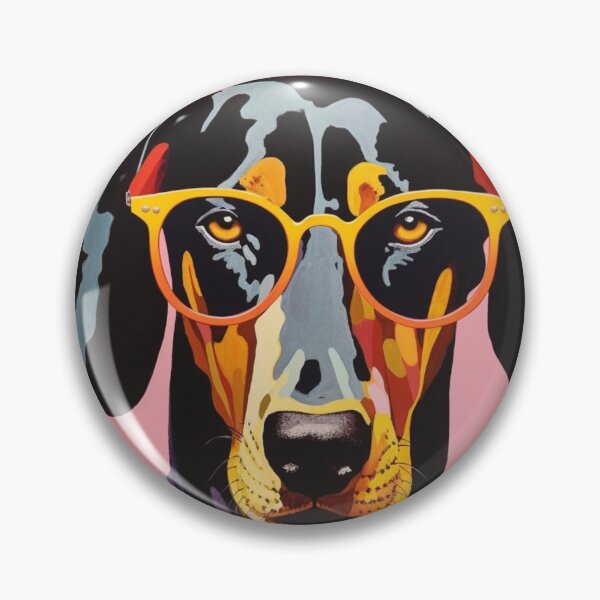 Item preview, Doberman Student with Orange Glasses designed and sold by luvandsocial.