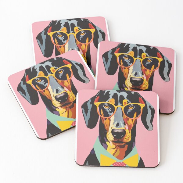 Item preview, Doberman Student with Orange Glasses designed and sold by luvandsocial.