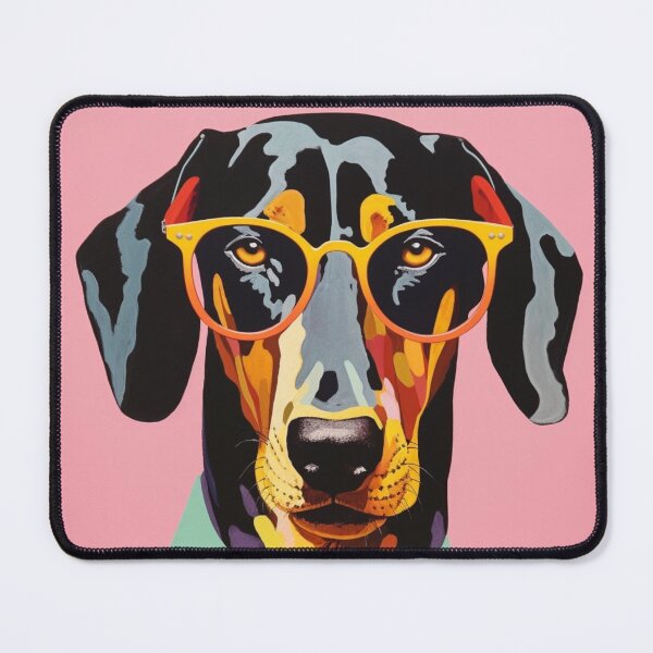 Item preview, Doberman Student with Orange Glasses designed and sold by luvandsocial.